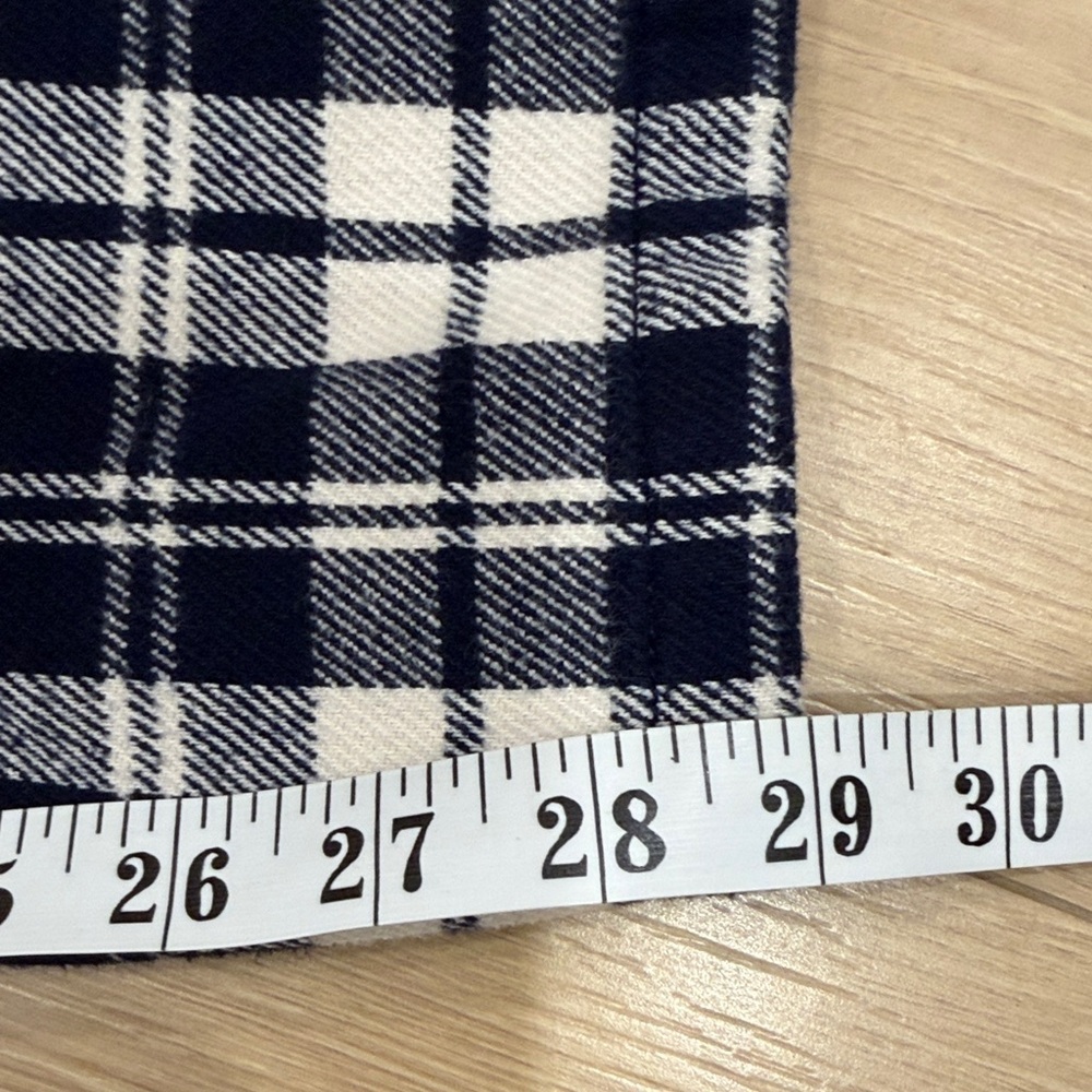 Aritzia Slowdown 100% Cotton Plaid Low Rise Wide Leg Pants - Picture 5 of 8